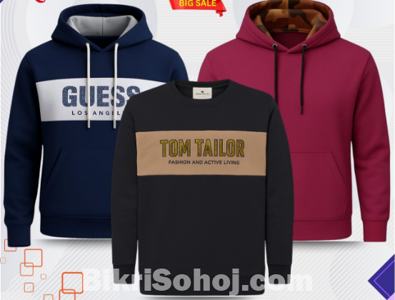 Hoodie and sweatshirt